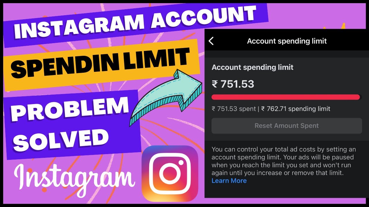 How to set an account spending limit instagram