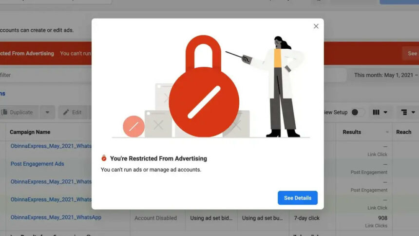 Facebook ad account disabled for no reason