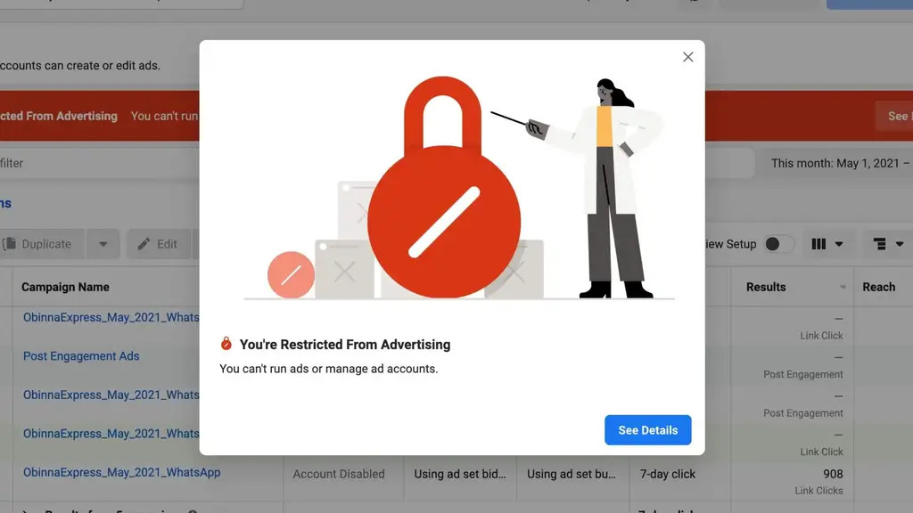 Facebook ad account disabled for no reason