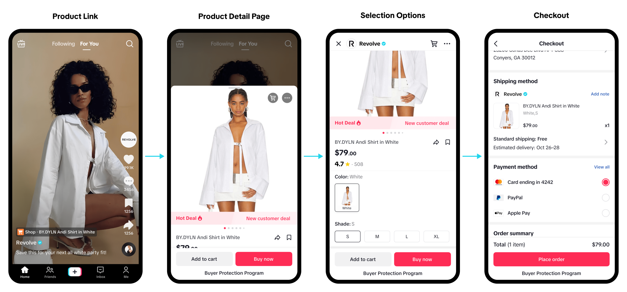 What features does the TikTok store have?