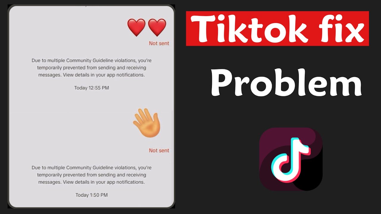 Due to multiple community guidelines violations TikTok