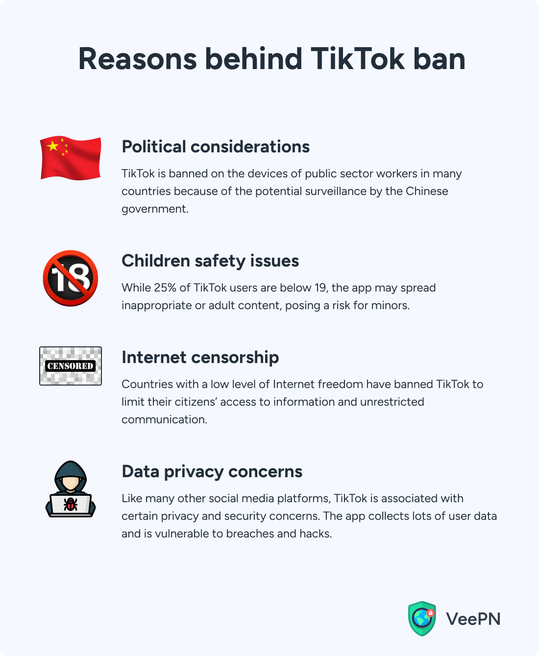 Reasons why tiktok bans accounts