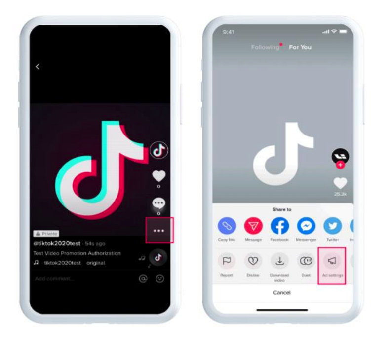 How to enable ad authorization on TikTok?