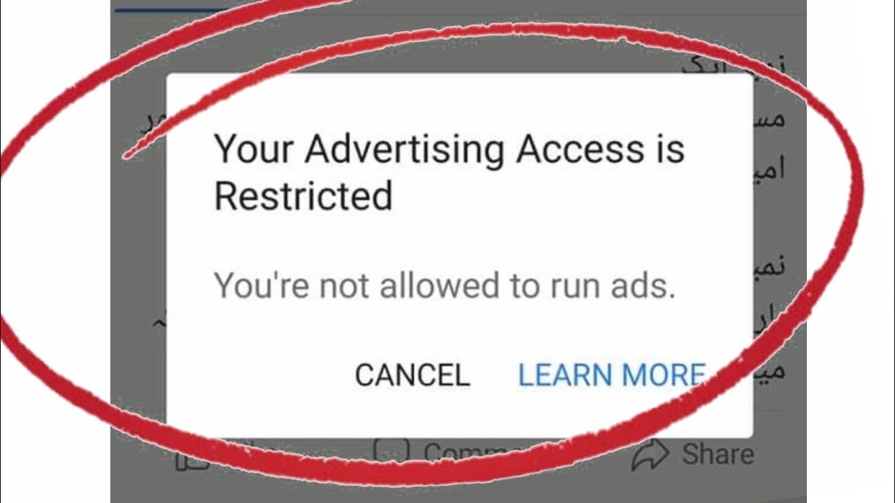 Fix the situation of a Facebook account that has been restricted from advertising