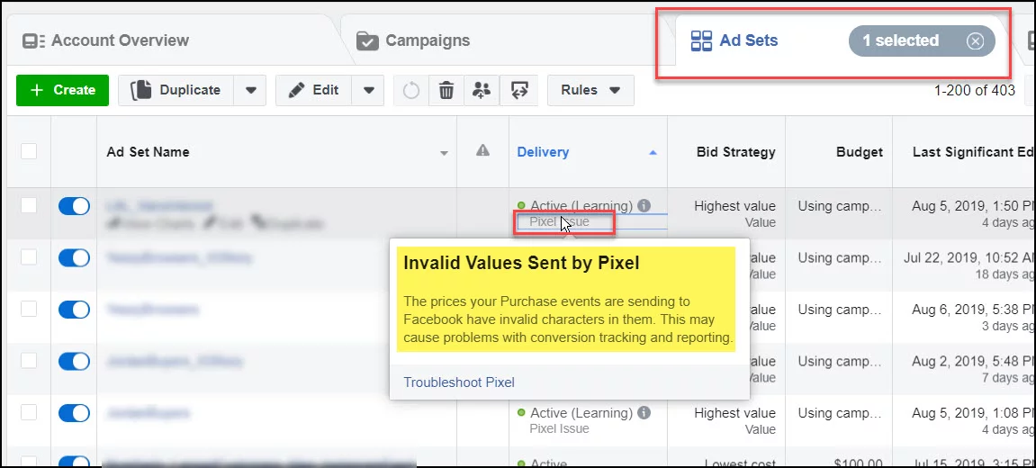 How to fix the Facebook Ads problem