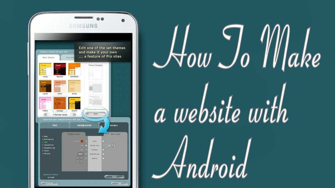 How to make free website on android