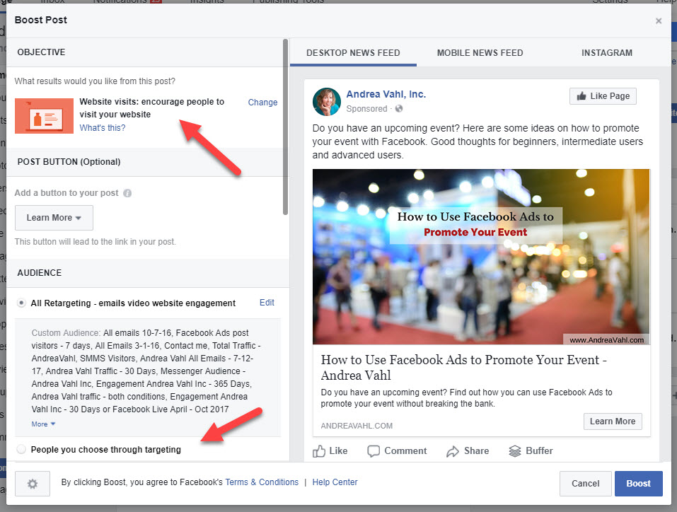 What is a Facebook boost post?