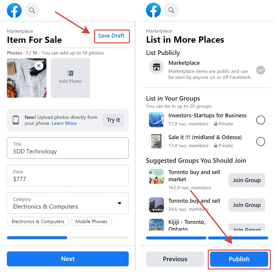 Why won t my listing publish on Facebook Marketplace?