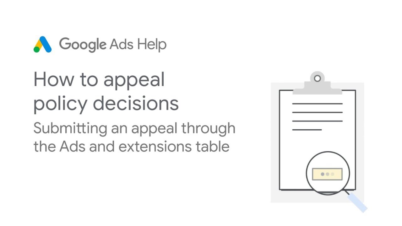 How to submit an appeal Google ads?